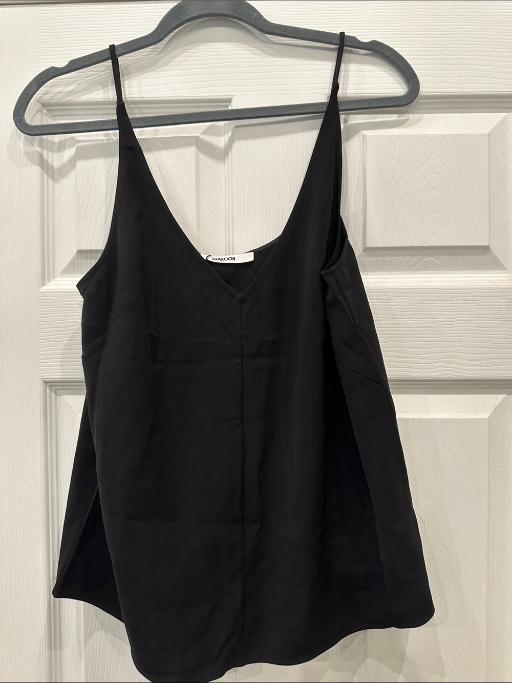 Thakoon Black V‑Neck Silk Spaghetti‑Strap Cami (21)
